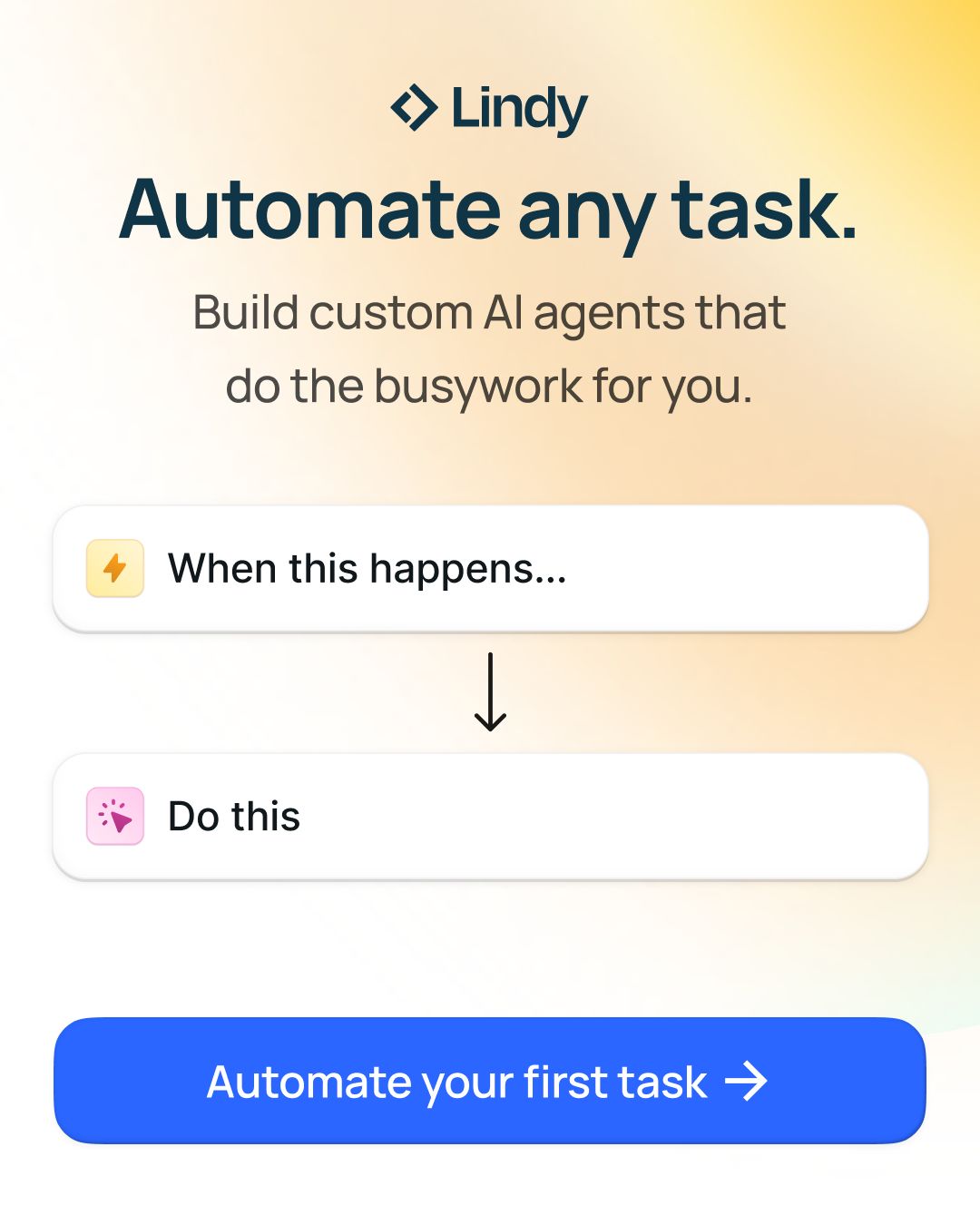 Lindy ad on a dark background with the headline "Your 24/7 AI agent," promoting AI agents that work around the clock, featuring a UI mockup of a "Lead Outreacher" agent drafting a personalized outreach email